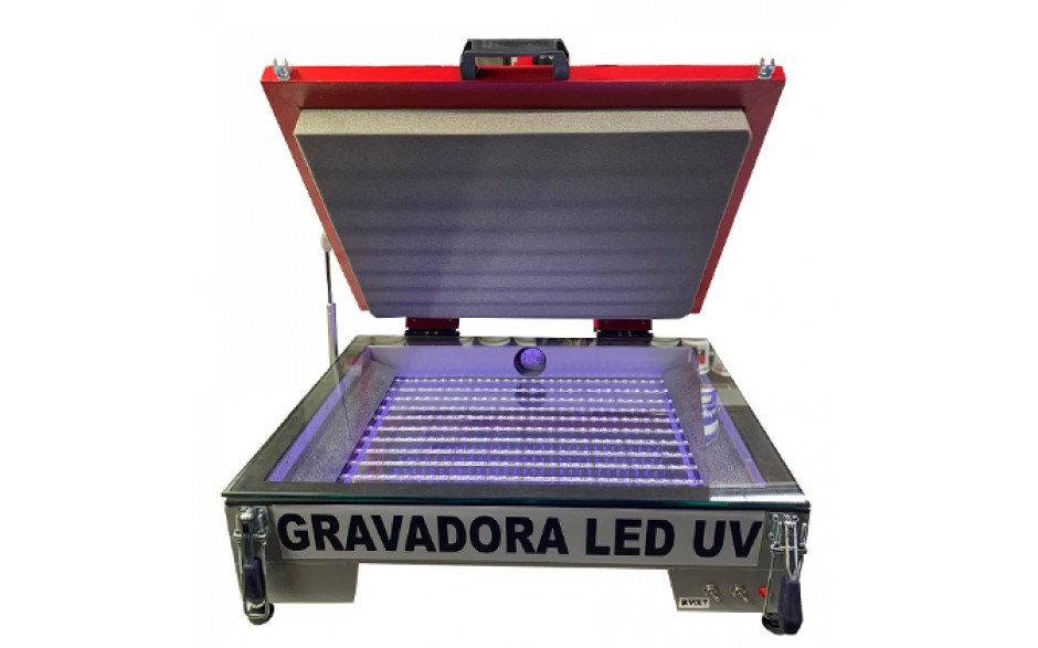 GRAVADORA DE LED UV COM TAMPA - DUPLA VOLTAGEM (PADRÃO)