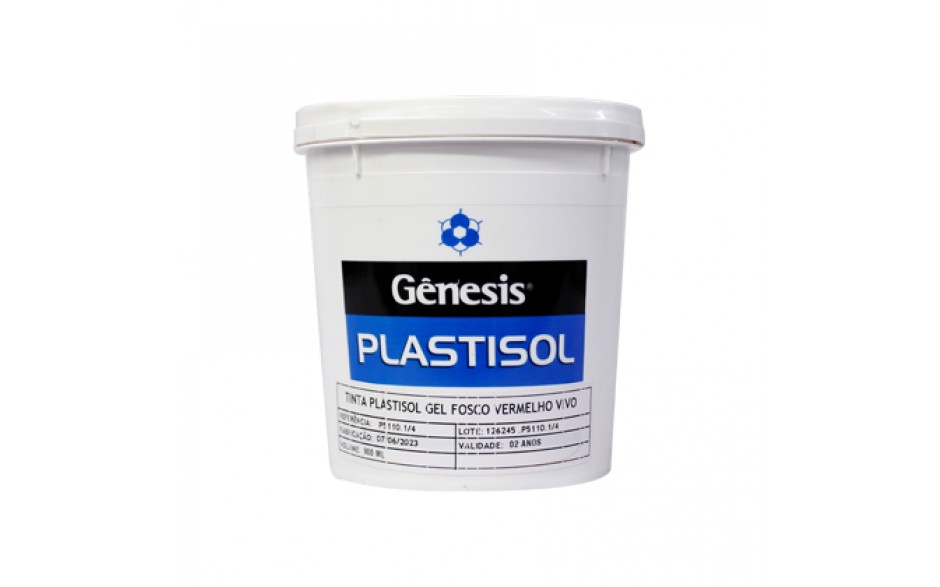 PLASTISOL GEL FOSCO VERMELHO VIVO 010 900ML
