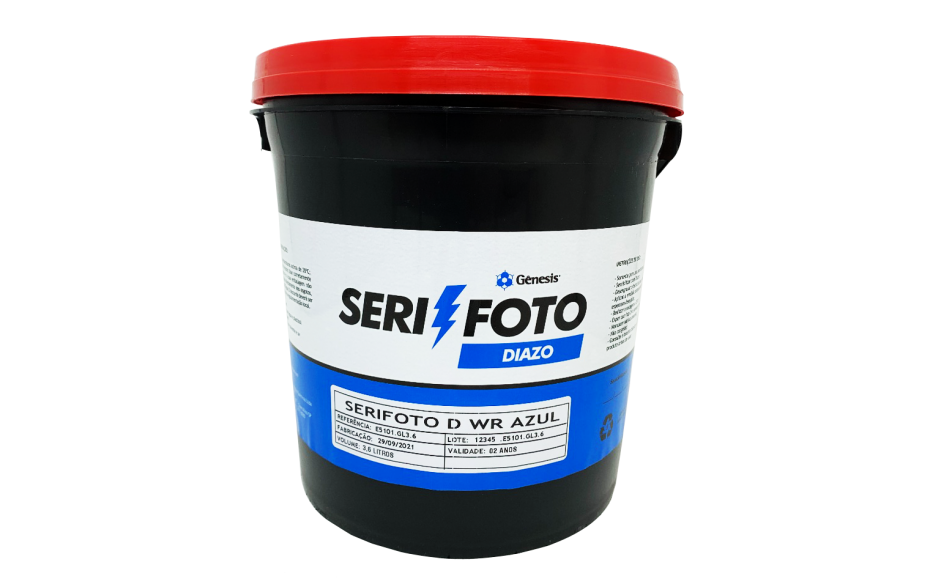 CONJUNTO EMULSÃO SERIFOTO D WR AZUL 900ml + DIAZO 3g